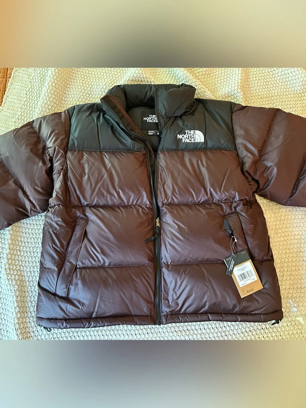 NWT North Face Men’s 96 Retro Nuptse Puffer Jacket XL in Coal Brown & TNF Black